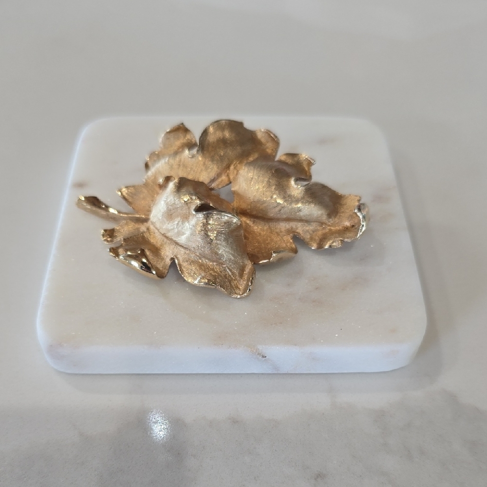 Judy Lee, Gold Leaf Decorative Brooche.